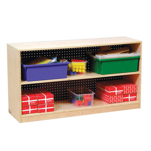 With different types of backing, this 2-shelf storage unit is great for your classroom needs. 