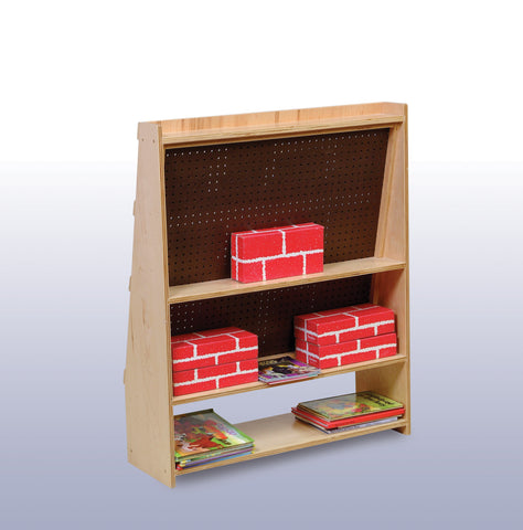 pegboard library display unit