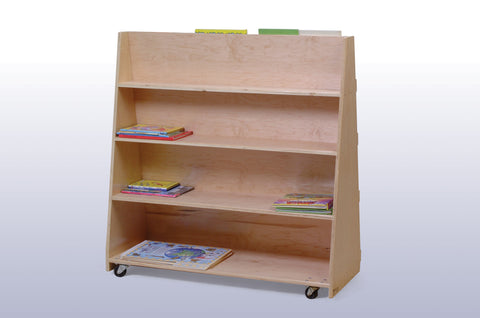 mobile double-sided library display unit